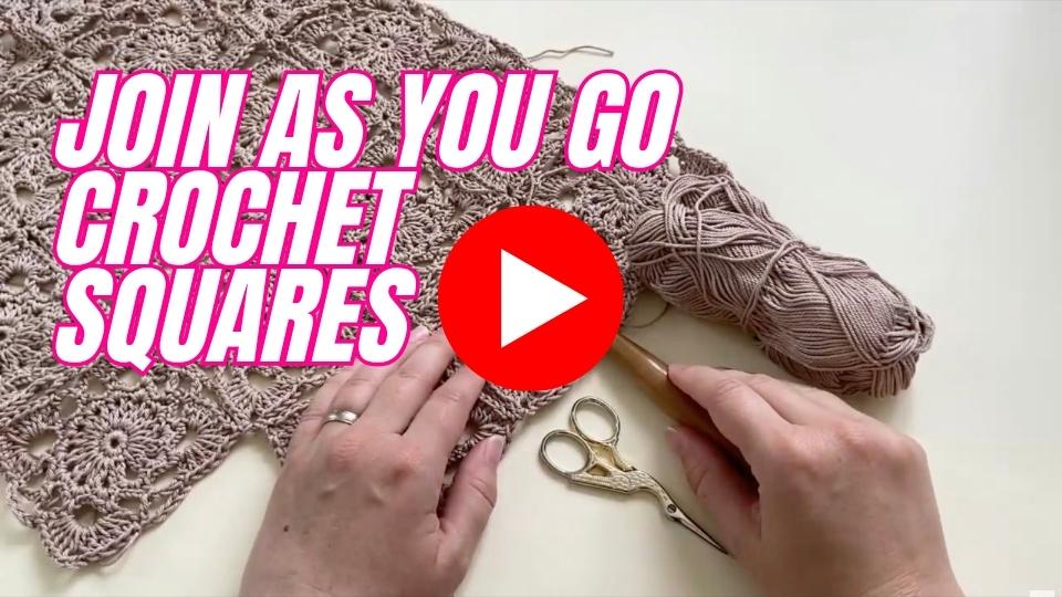 join as you go crochet squares tutorial