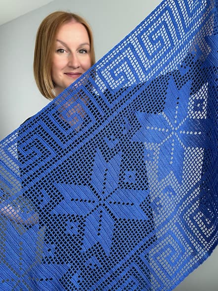 free filet crochet shawl pattern