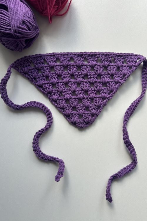 crochet dog bandana granny stitch