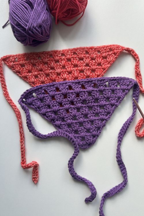 granny cluster crochet dog bandana