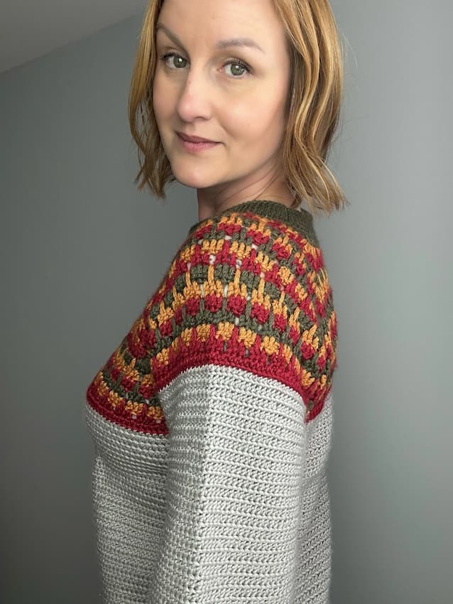 winter crochet jumper sweater pullover pattern for women