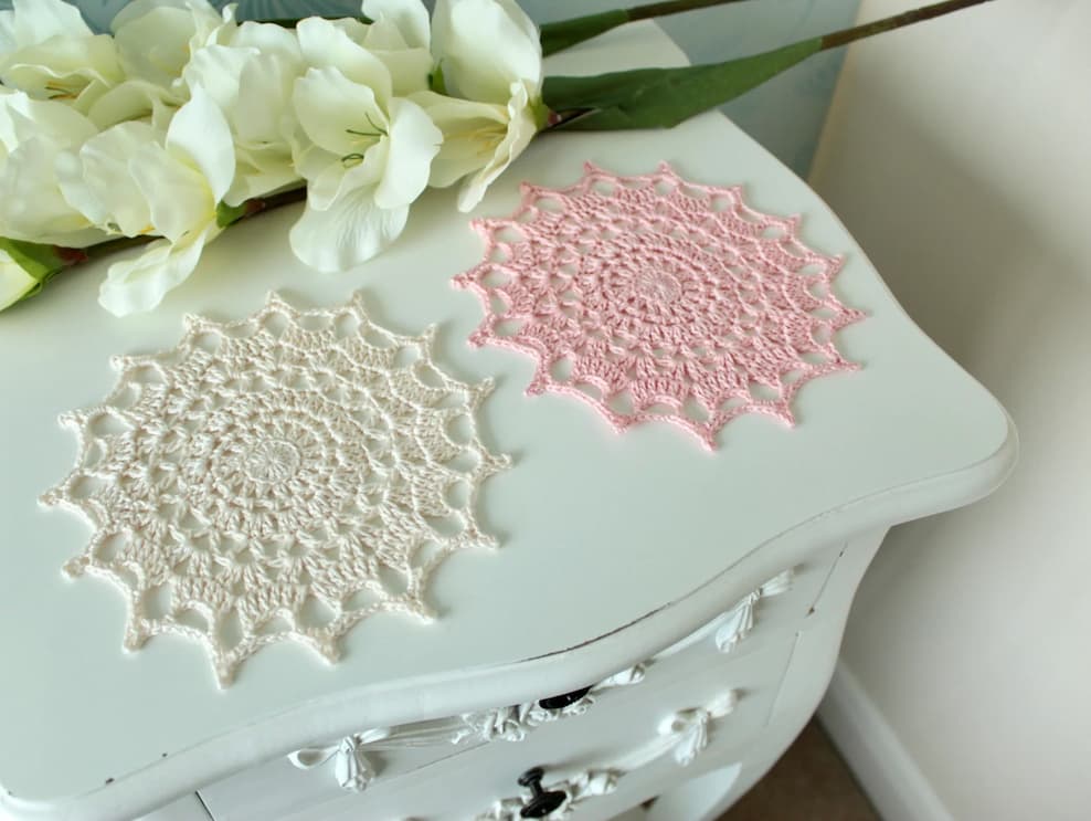 free lace crochet coaster pattern