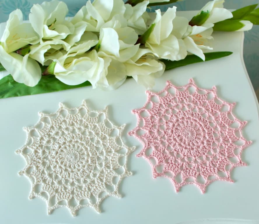 lace crochet coaster pattern