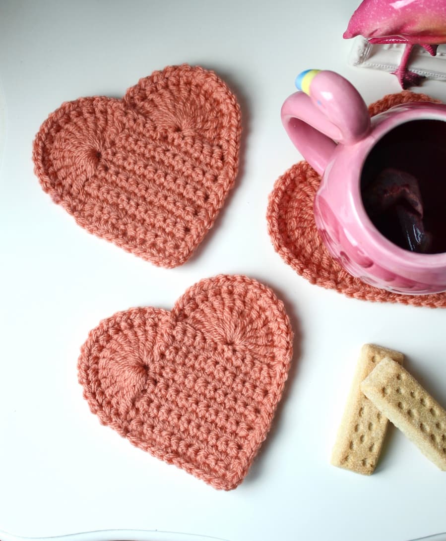 Learn How to Make Stunning Crochet Heart Coaster Today! Blue Star Crochet