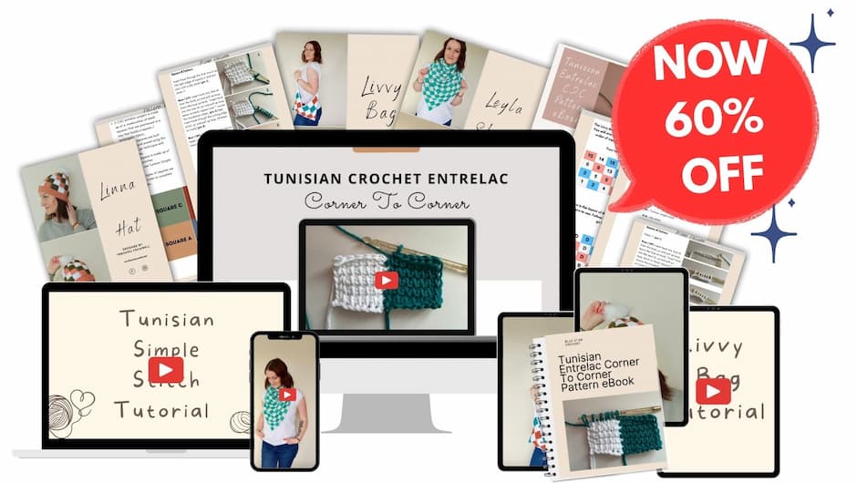 tunisian crochet entrelac course