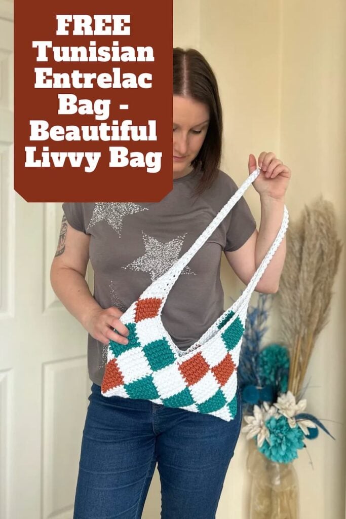 free tunisian entrelac crochet bag pattern