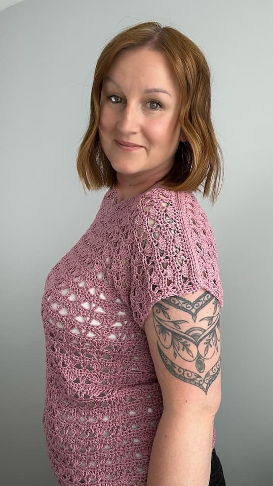 ruby easy crochet lace t-shirt free pattern