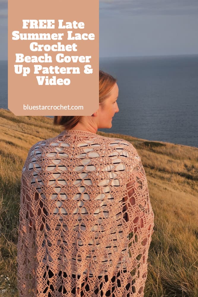 free lace crochet beach cover up pattern and video