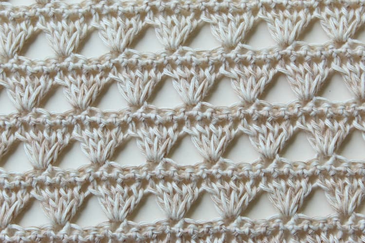 lace crochet sampler shawl section D
