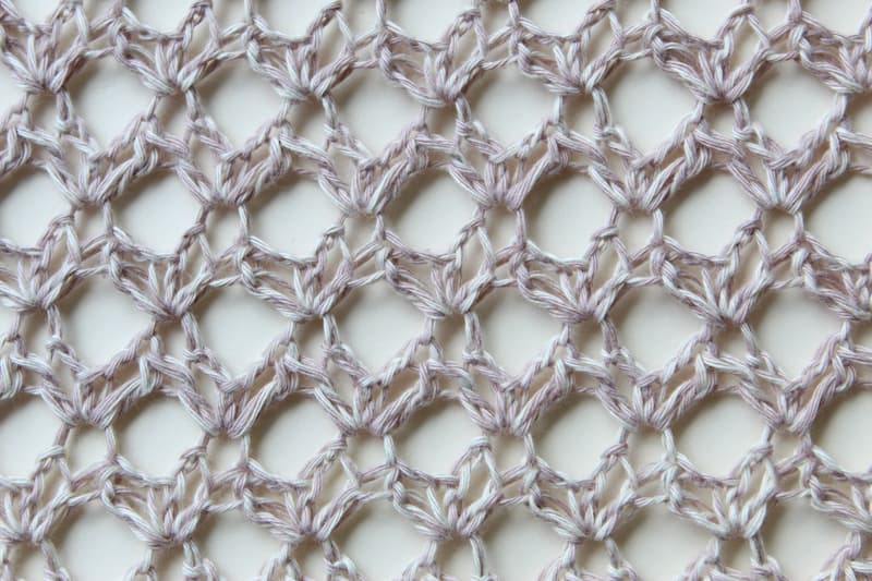 lace crochet sampler shawl section E