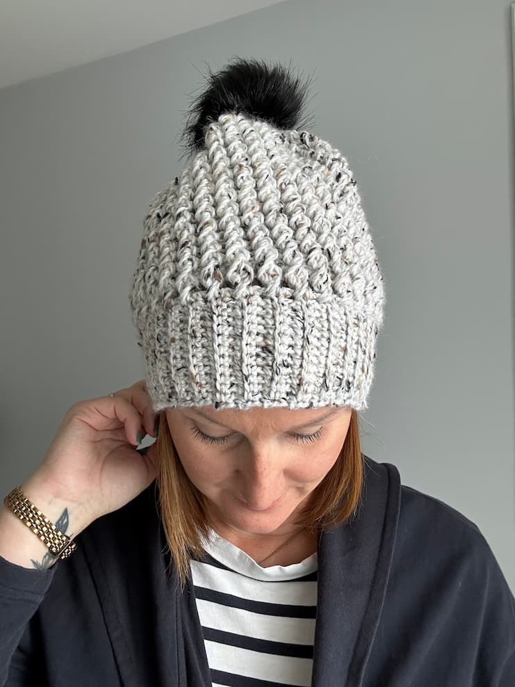 free crochet cable hat pattern with video