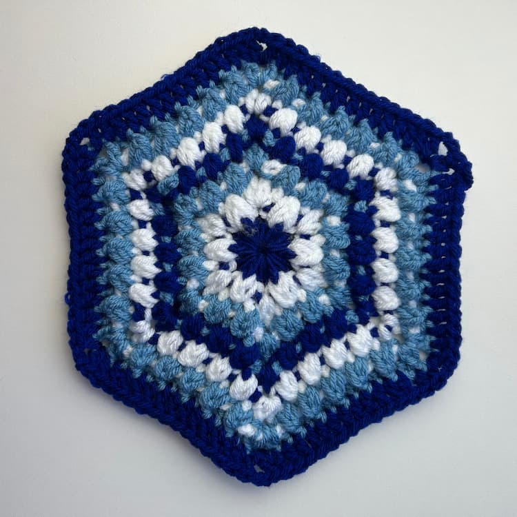 hexagon winter crochet blanket pattern for hexagon G