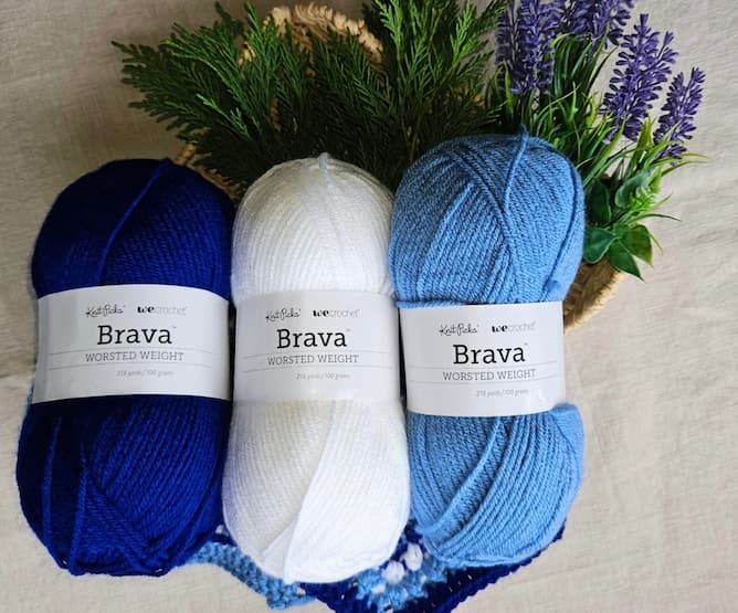 hexagon winter crochet blanket yarn