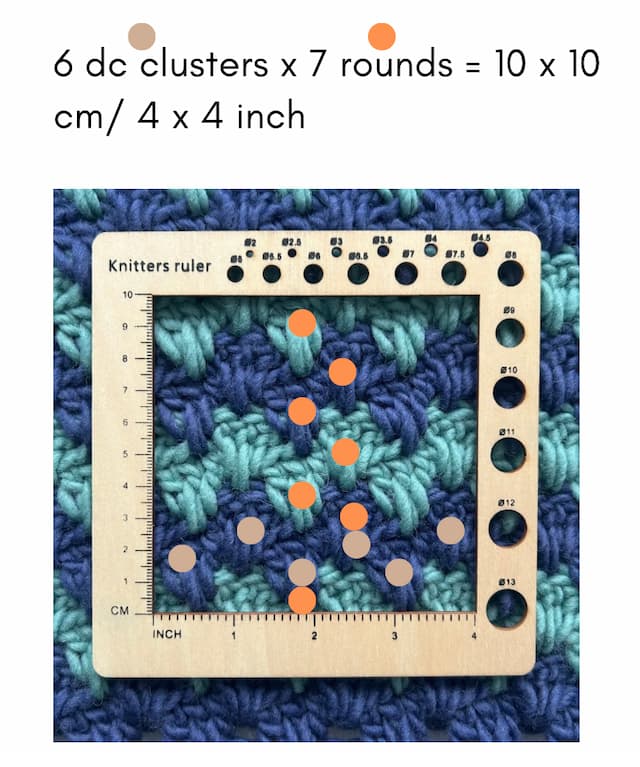 crochet hooded cowl gauge