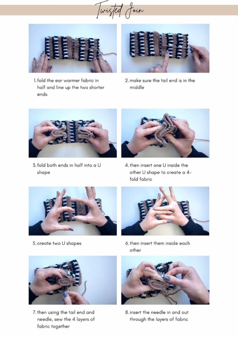 FREE Interlocking Crochet Ear Warmer Pattern & Video Tutorial - Blue ...