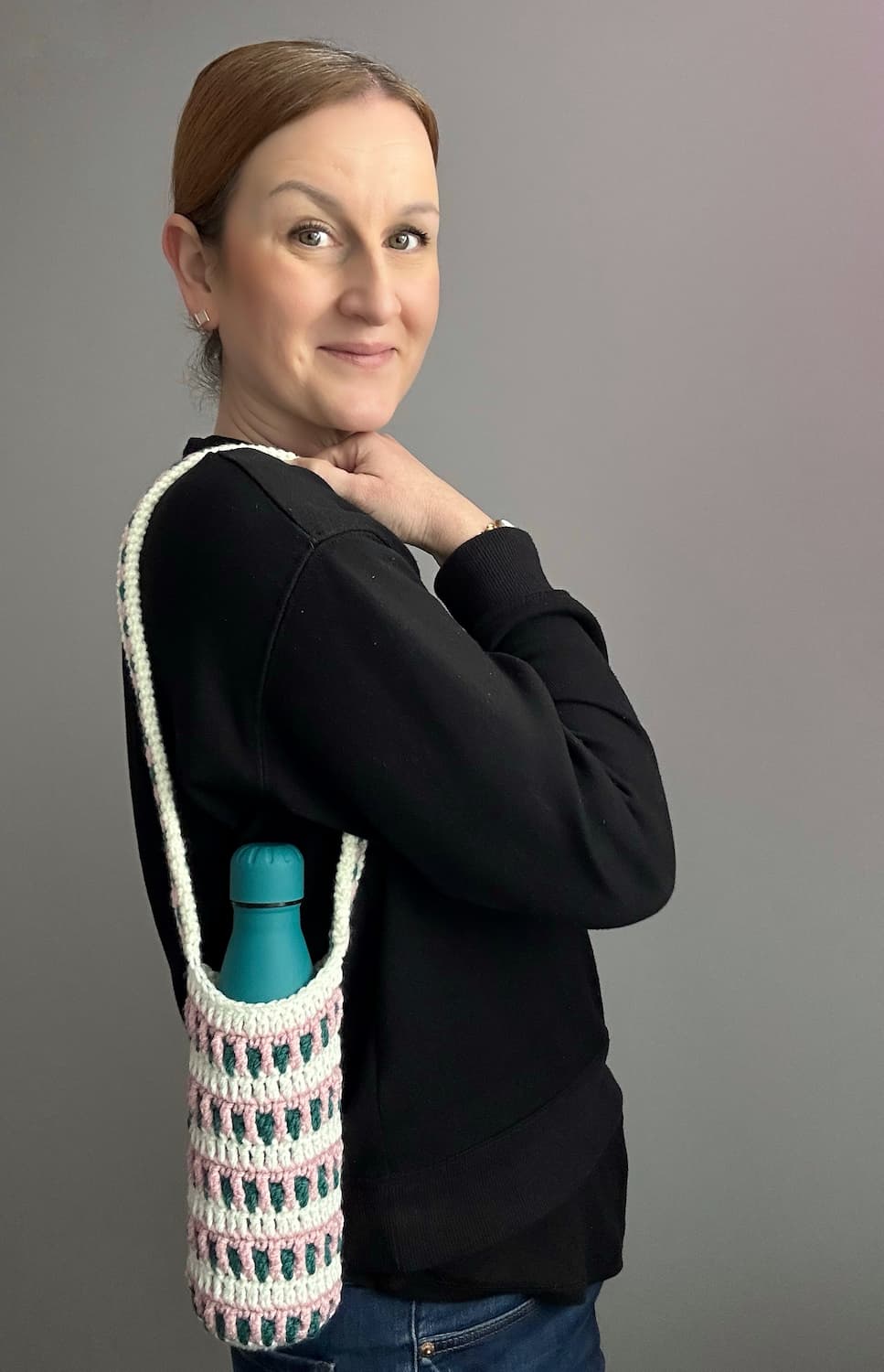 crochet water bottle sling free pattern with video