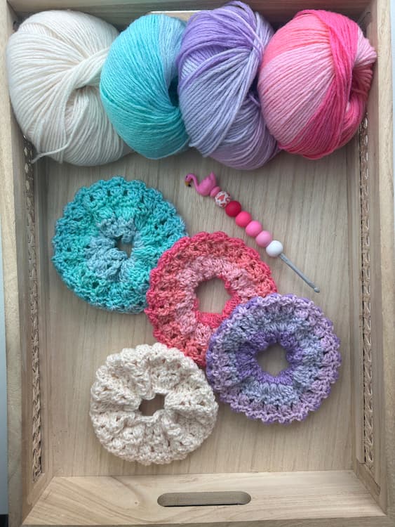 free crochet scrunchie pattern