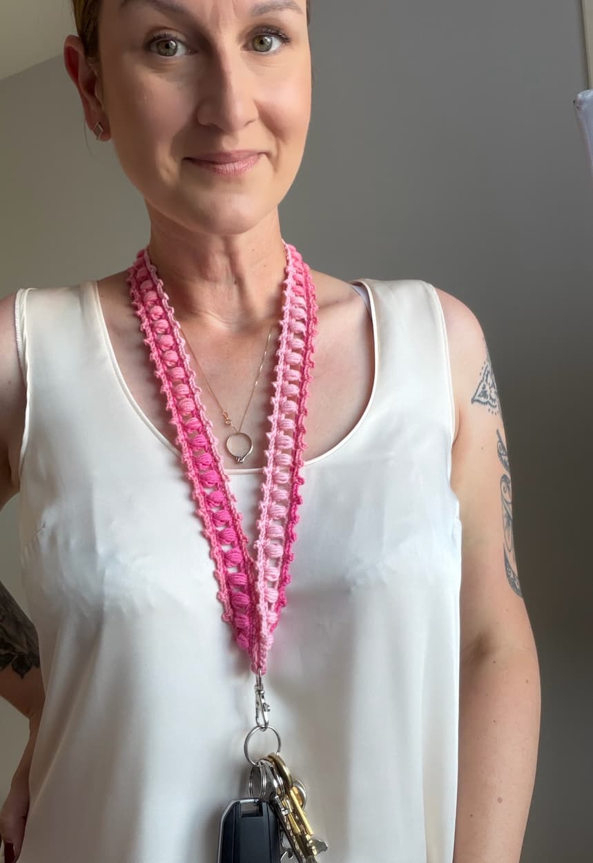 crochet lanyard free pattern and video