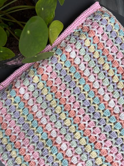 envelope crochet border baby blanket pattern