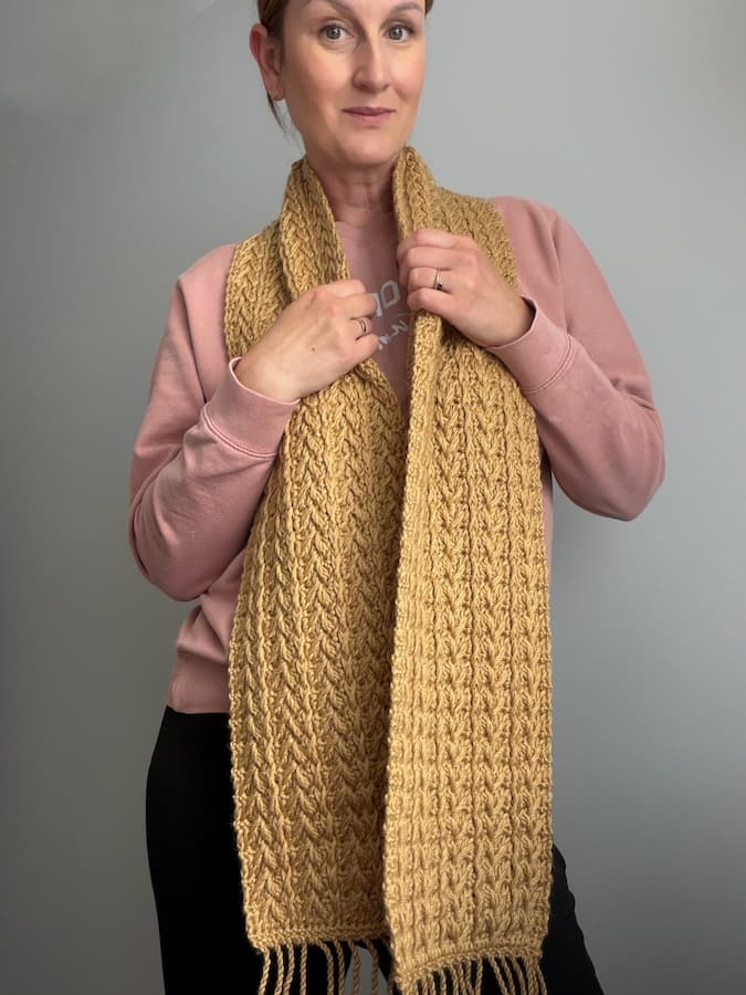 shipka textured crochet scarf pattern free