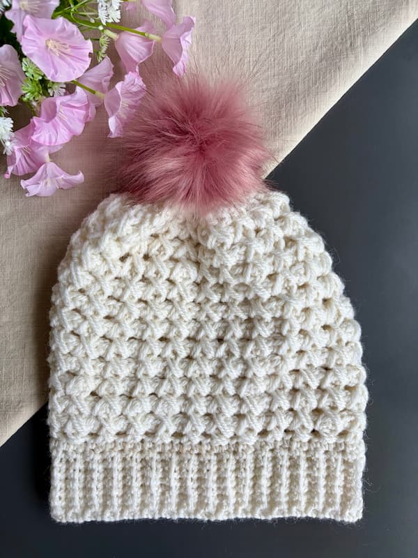crochet beanie textured free pattern