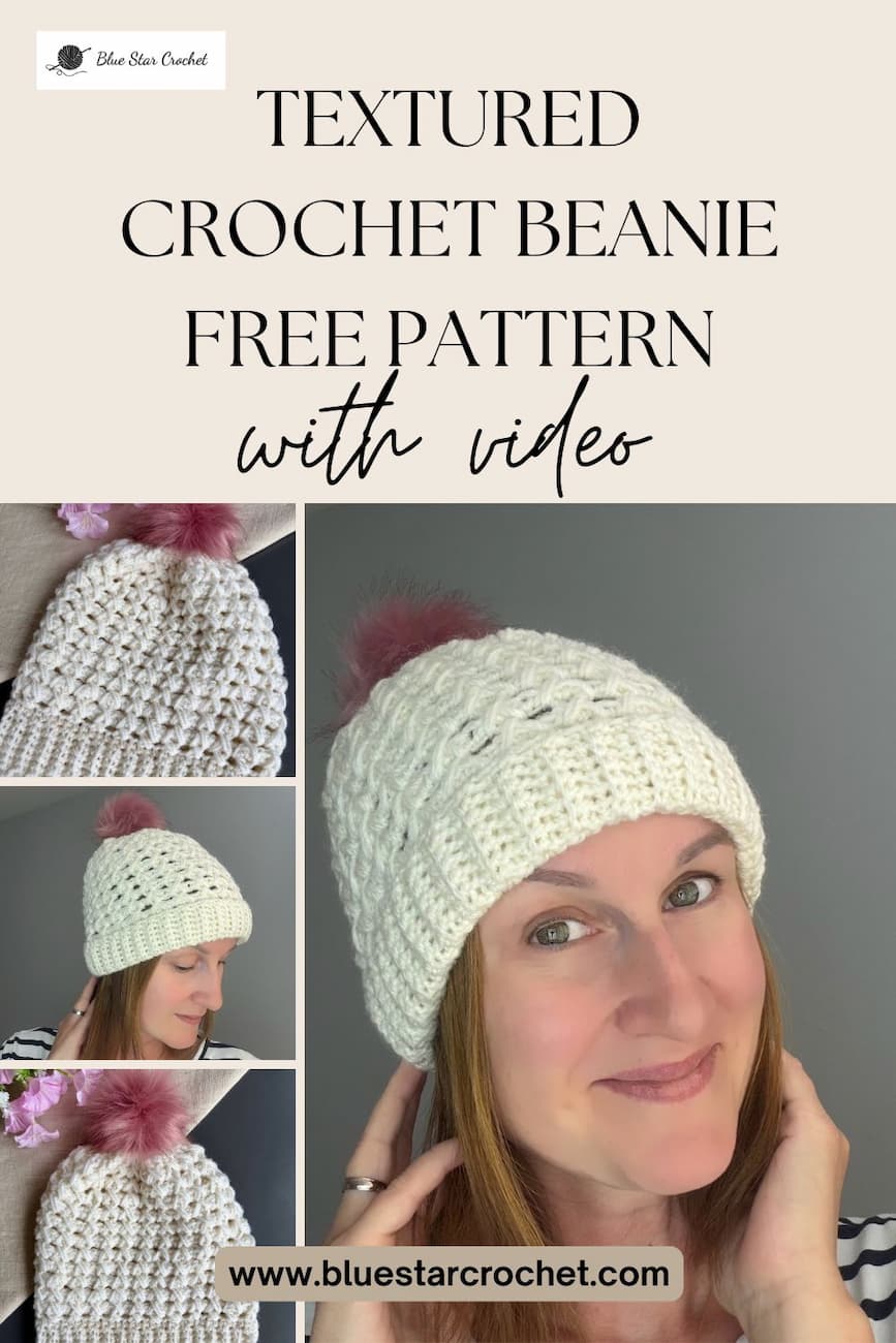 textured crochet beanie free pattern